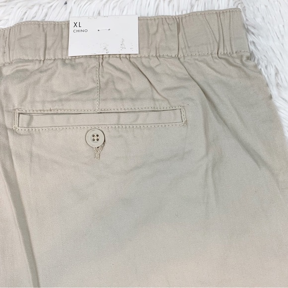 Onia NWT men XL Garment Dye E-waist chino Shorts in Stone elastic waist - Picture 10 of 13